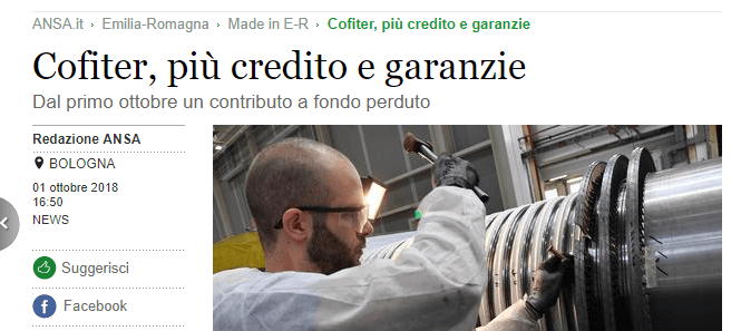 Cofiter, più credito e garanzie - Ansa