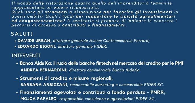 Fider e Ascom Ferrara alla conferenza sui "Bonus investimenti"
