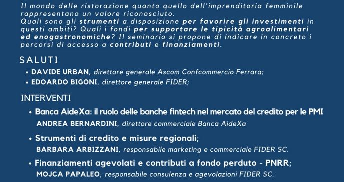 Fider e Ascom Ferrara alla conferenza sui "Bonus investimenti"