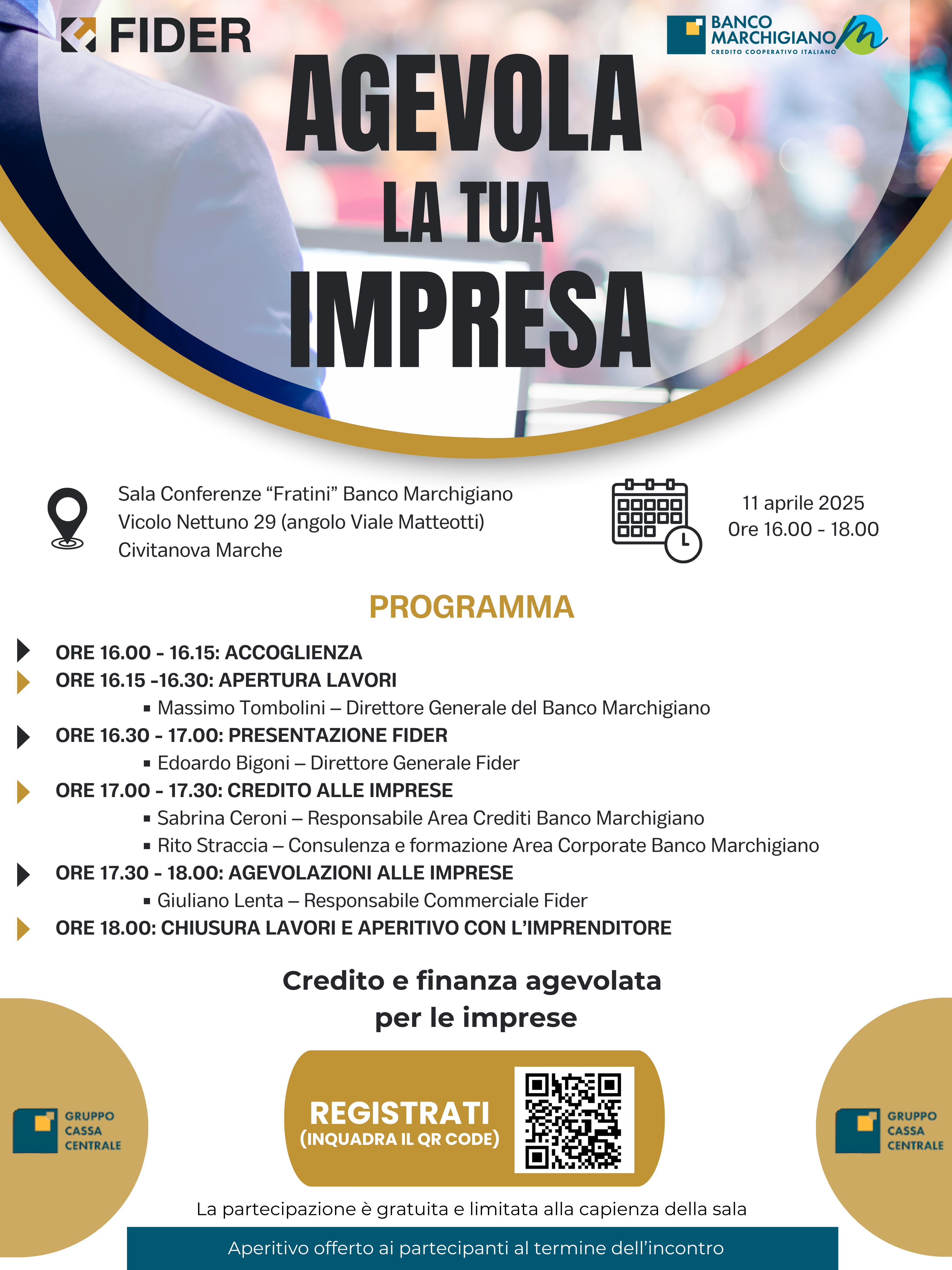 Fider e Banco Marchigiano - "L'incontro con l'imprenditore" - 11 aprile 2025